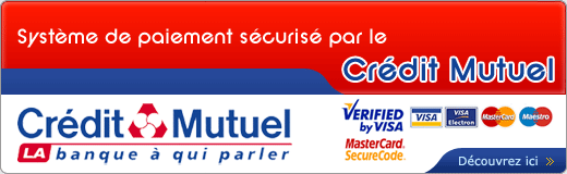 Paiement sécurisé par carte bleue avec le Crédit Mutuel et 3D Sécure