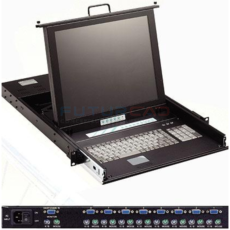 Commutateur KVM - Tiroir Console Rack - SH7154KVM8