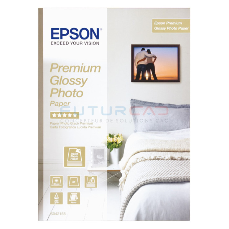 EPSON Glossy Photo Paper - Qualité photo brillant - A4 - 255 g/m²