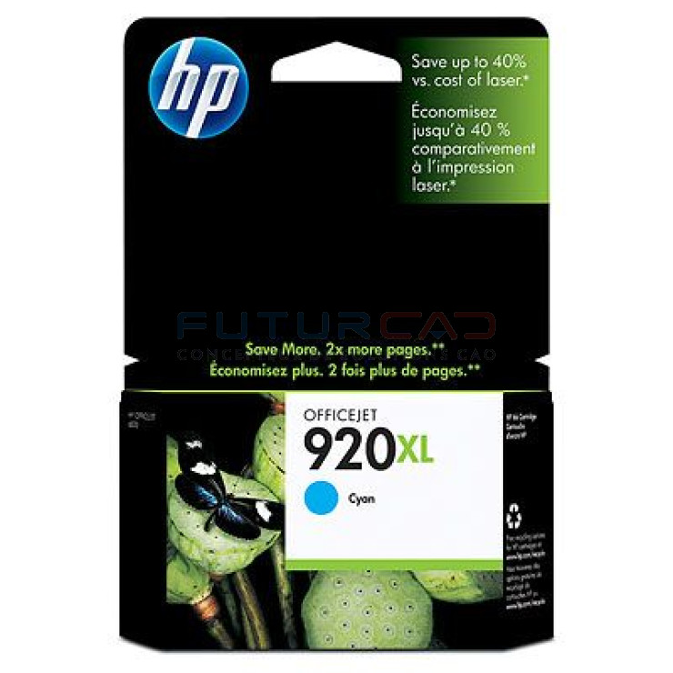 HP 920XL - Cartouche d'encre cyan - CD972AE