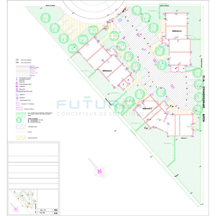 Tirage de Plans Couleur Filaire