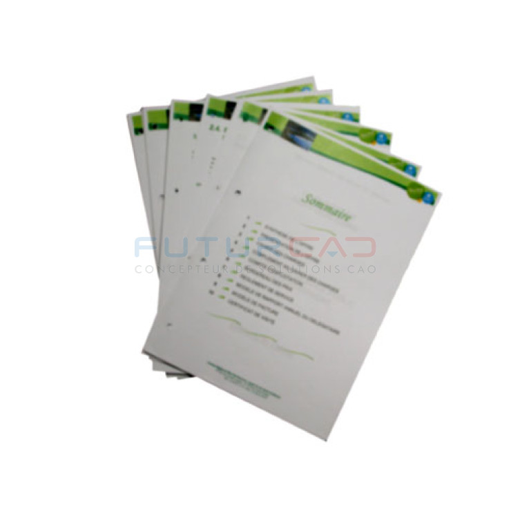 Reliure plastique document A4 couleur