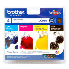 BROTHER - LC980VALBP - Cartouches d'encre - 1 x noir, 1 x jaune, 1 x cyan, 1 x magenta