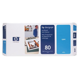 HP 80 - Tête d'impression Cyan et dispositif de nettoyage - C4821A
