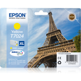 EPSON - T7024 - XL - Cartouche d'encre Tour Eiffel - 1 x jaune - 21 ml