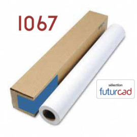 FUTURCAD - Bobine Papier Jet d'Encre Couché Mat - 1.067x45m - 100g