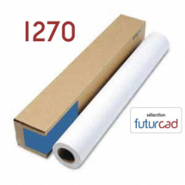 FUTURCAD - Bobine Papier Jet d'Encre Couché Mat - 1.270x35m - 120g