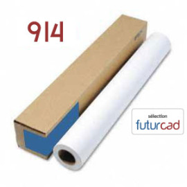 FUTURCAD - Bobine Papier Jet d'Encre Couché Mat - 0.914x30m - 180g