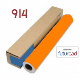 Bobine Papier Jet d'Encre Fluo Orange - 0.914x45m - 90g